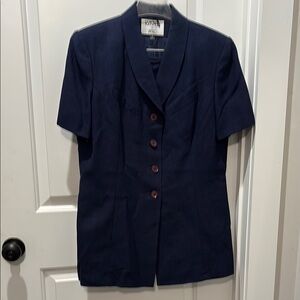 Kasper Blue Tailored Blazer with Notched Lapels